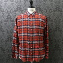 クロムハーツ【CHROMEHEARTS】LOOSEENDS LS CHECK/CH/ルーズエンド/プラスプリント/コットンチェックシャツ/クロスボタン/クロスパッチ/Lサイズ【中古】12684