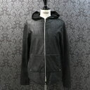 クロムハーツ【CHROMEHEARTS】アウトサイダー/レザーパーカー/カシミヤ/ダガージップ/Lサイズ【中古】10861