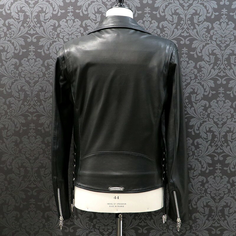 クロムハーツ【CHROMEHEARTS】【カーフレザー】JJディーン/JJ DEANライダースジャケット/Mサイズ【中古】19-612-1