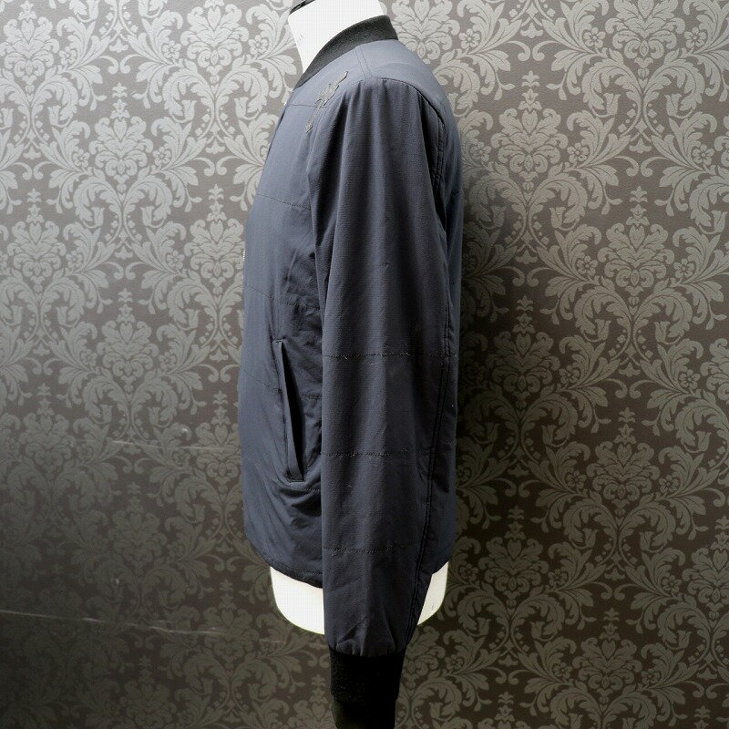 クロムハーツ【CHROMEHEARTS】【セメタリークロスパッチ】MA1ジャケット/ダブルジップジャケット/ボンバージャケット/リブカシミヤ/Mサイズ【中古】11436