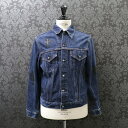 クロムハーツ【CHROMEHEARTS】【リーバイス】デニムジャケット/クロスボタン/セメタリークロスパッチ/スクロールラベル/Sサイズ【中古】13206