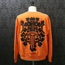 クロムハーツ【CHROMEHEARTS】SWTSHRT PLVR / バックダガープリント / スウェット/トレーナー/オレンジ/XLサイズ【中古】122322