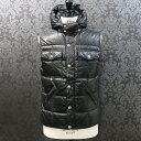 クロムハーツ【CHROMEHEARTS】【保証書付】2DRUNK2FUCK LTHR VJ /レザーダウンベスト/フーデット/ダガージップ/Mサイズ【中古】19-3267