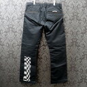 クロムハーツ【CHROMEHEARTS】チェッカーフラッグ/PPO CHINO STRTLG CTN VJ /チノパン/クロスボタン/レザー切替/ブラック/32...