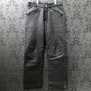 クロムハーツ【CHROMEHEARTS】ダガージップ/フレアニー/レザーパンツ/クロスボタン/33インチ【中古】131564