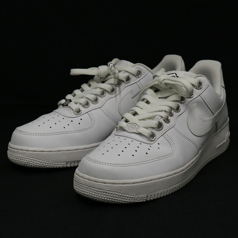 クロムハーツ【CHROMEHEARTS】ナイキ×クロムハーツ/エアフォース1’07/スニーカー/シューレースストッパー/グロメット/US10 (約28cm)【中...