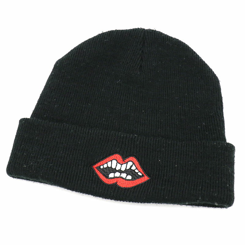 クロムハーツ【CHROMEHEARTS】【アクリル】ニットキャップ/ニット帽/マッティ/チョンパー/ロゴ刺繍/ブラック【中古】132614