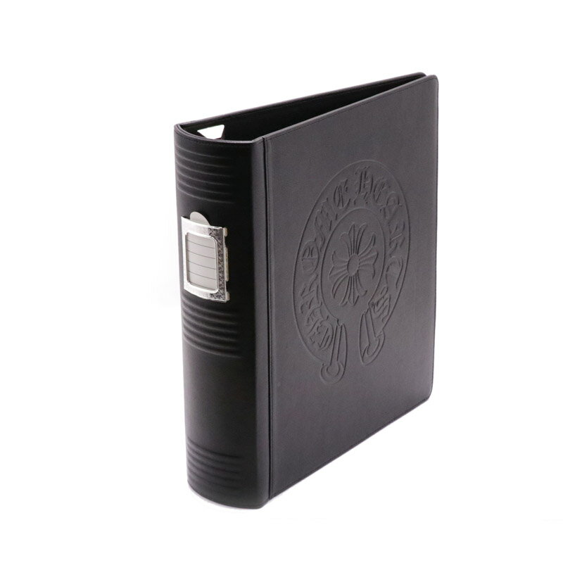 クロムハーツ【CHROMEHEARTS】バインダー / Lサイズ / CHプラスホースシュー /レザー【中古】9-1486
