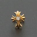 クロムハーツ【CHROMEHEARTS】【1Pダイヤモンド】【22K】CHクロスファット / スタッドピアス / #2/1.11g【中古】132823
