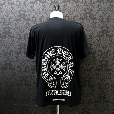 クロムハーツ【CHROMEHEARTS】【未使用品】【マリブ限定】Malibu Horseshoe /ホースシュープリント/カットソー/Tシャツ/ブラック/Lサイズ【中古】101248