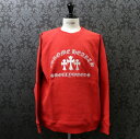 クロムハーツ【CHROMEHEARTS】Y NOT King Taco Crewneck Sweat クロムハーツ ワイノットキングタコクルーネックスウェット トレーナー ロゴ刺繍 セメタリークロス/レッド/Lサイズ【中古】121068