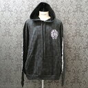 クロムハーツ【CHROMEHEARTS】Graveyard Cemetery Cross Sweat Hoodie グレイブヤードセメタリークロススウェットフー...