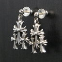 クロムハーツ【CHROMEHEARTS】【未使用品】【保証書付】【2個セット販売】3 CH CROSS DROP/トリプルクロス/トリプル CHクロス ドロップ...
