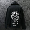 クロムハーツ【CHROMEHEARTS】【大阪限定】ダガージップパーカー/ホースシュープリント/ブラック/Lサイズ【中古】131767