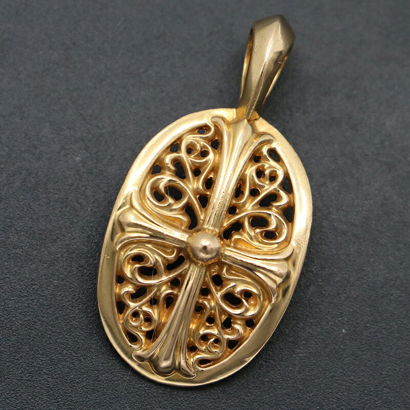 クロムハーツ【CHROMEHEARTS】【22K】PENDANT CLSC OVAL GLD/クラシック オーバル ペンダント/8.75g【..