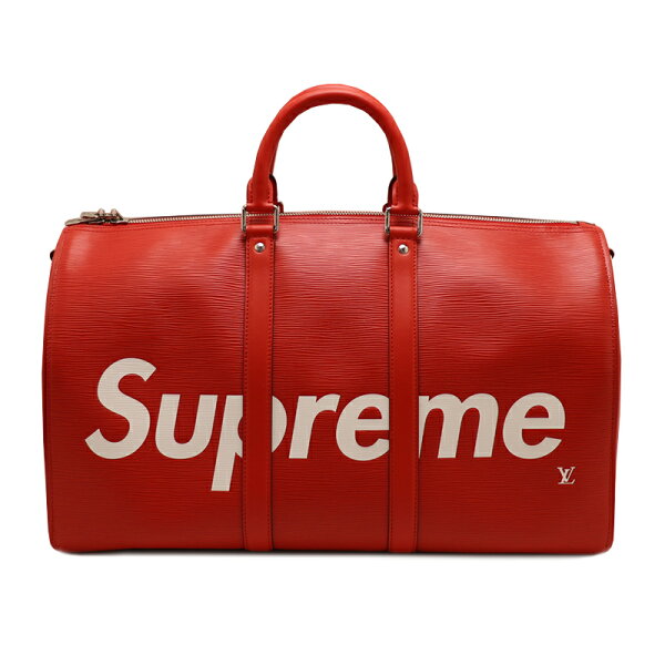 ルイヴィトン×シュプリーム【LOUIS VUITTON×Supreme】 エピ キーポル・バンドリエール45 / M53419 / ボストンバッグ 【中古】20-1332