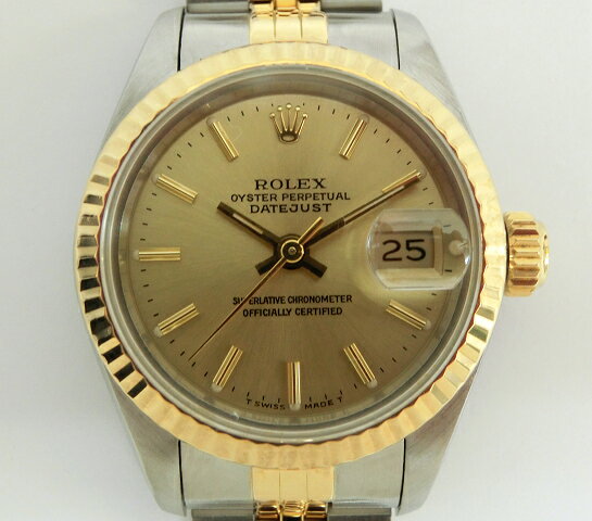 レディース時計【中古】　ROLEX　ロレックス　デイトジャスト　69173　E番（1990年頃）　オーバーホール済み　【楽ギフ_包装選択】