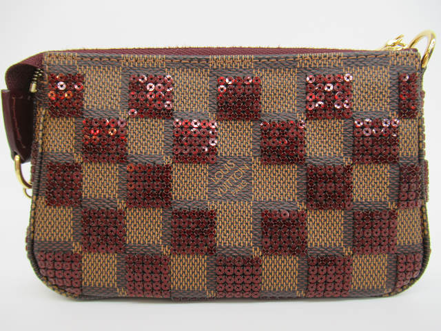 レディース【中古】　LOUIS　VUITTON　ルイ ヴィトン　ミニ ポシェットアクセソワール　N63177　ダミエ・パイエット　アクセサリーポーチ【楽ギフ_包装選択】のサムネイル
