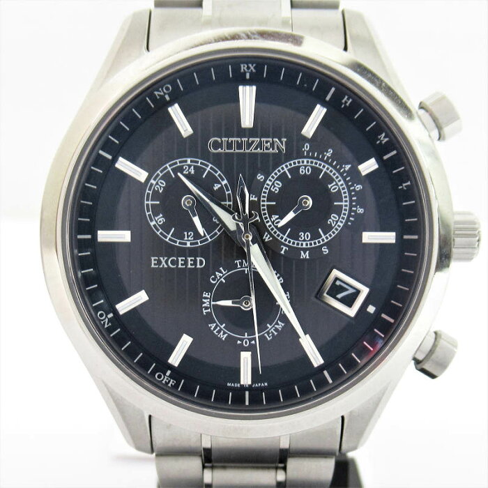 メンズ時計【中古】　CITIZEN　シチズン　アテッサ　E610−T018980　エコドライブ　ソーラー電波時計【楽ギフ_包装選択】