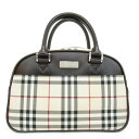 レディース【中古】　BURBERRY　バーバリー　ハンドバッグ　チェック柄　ベージュ系【楽ギフ_包装選択】