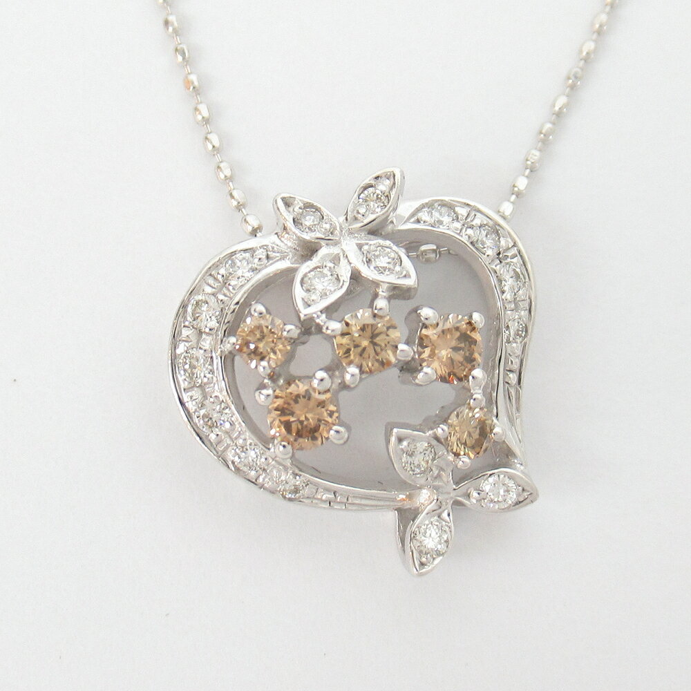 Rakuten - レディース【中古】　ダイヤモンド　ネックレス　k18WG　D0．45ct　ホワイトゴールド　ダイヤ　アジャスター付き　仕上げ済み【楽ギフ_包装選択】