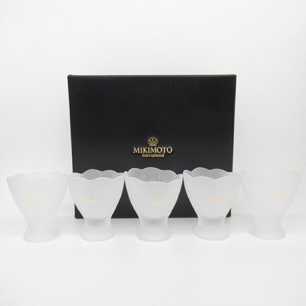 【中古】 MIKIMOTO ミキモト グラスセット 5個セット コップ 食器【楽ギフ_包装選択】