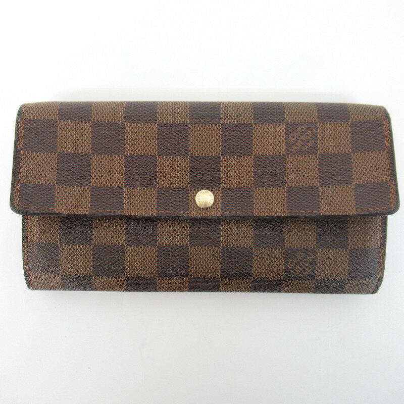 メンズ レディース【中古】 LOUIS VUITTON ルイ ヴィトン ポルトフォイユ サラ 旧型 N61734 ダミエ 二つ折り長財布【楽ギフ_包装選択】