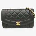レディース【中古】 CHANEL シャネル ダイアナ22 マトラッセ チェーンショルダーバッグ A01164 ゴールド金具 黒 ブラック【楽ギフ_包装選択】(4)