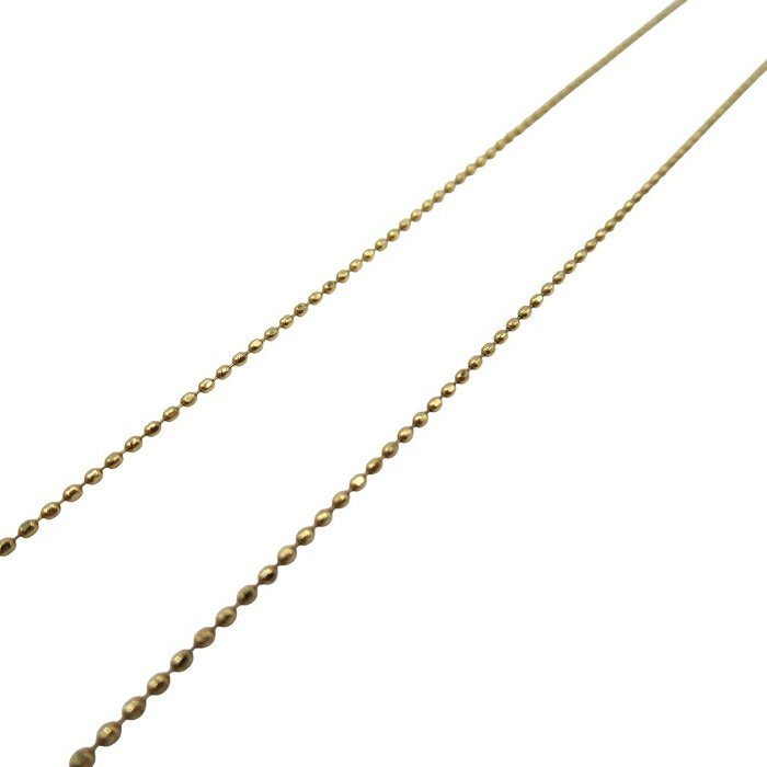 レディース【中古】 ボールチェーンネックレス K18 ゴールド 金 【楽ギフ_包装選択】