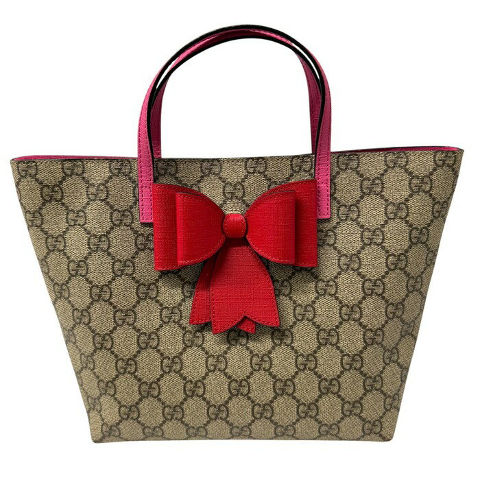 VANESSA BRUNO - レディース【中古】　GUCCI　グッチ　ハンドバッグ　GGスプリーム　チルドレンズ　リボン　457232　GGスプリーム　GG柄　【楽ギフ_包装選択】