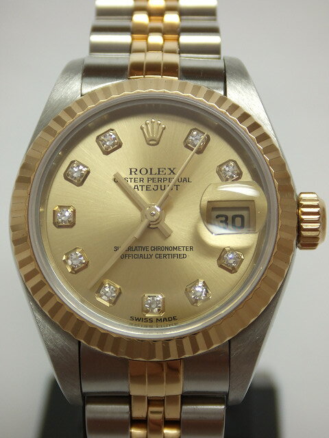 ROLEX　ロレックス　【中古】　デイトジャスト10Pダイヤ　レディース79173G（K番）　（USED-A）