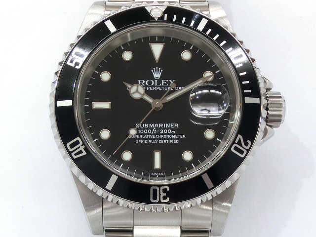 メンズ時計【中古】　ROLEX　ロレックス　サブマリーナ　デイト　16610 （A番）1999年頃　オーバーホール済み【楽ギフ_包装選択】