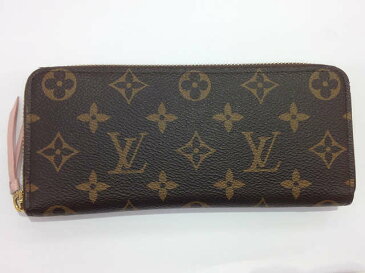 レディース【中古】　LOUIS　VUITTON　ルイヴィトン 　　ポルトフォイユクレマンス　M61298　モノグラム　ローズ バレリーヌ　ラウンドファスナー財布【楽ギフ_包装選択】