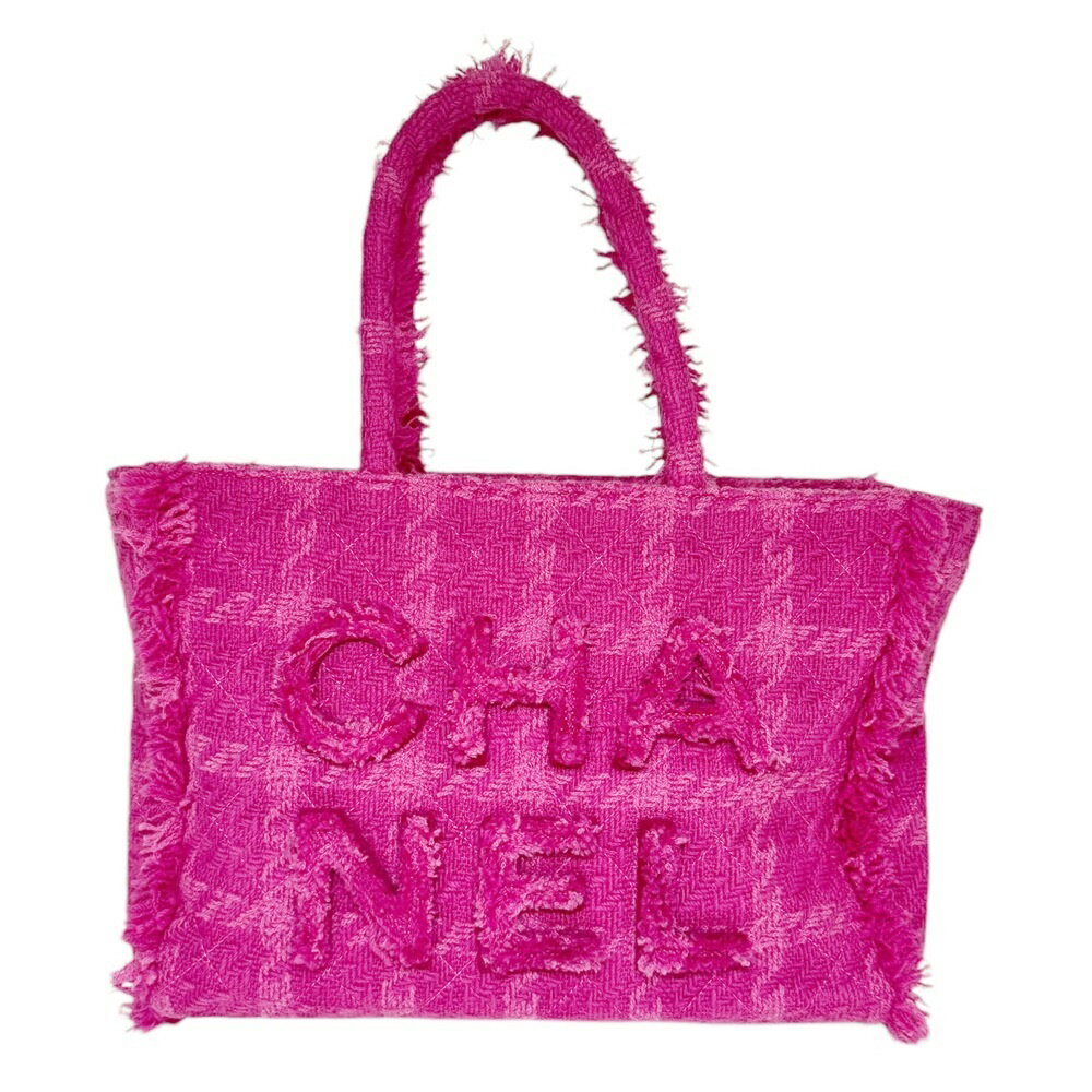 CHANEL【シャネル】AS0976 ツイード ショッピングバッグ トートバッグ ピンク ゴールド金具 鞄 手持ち 【中古】 USED-A 質屋 かんてい局 加古川店 A24-2936 008