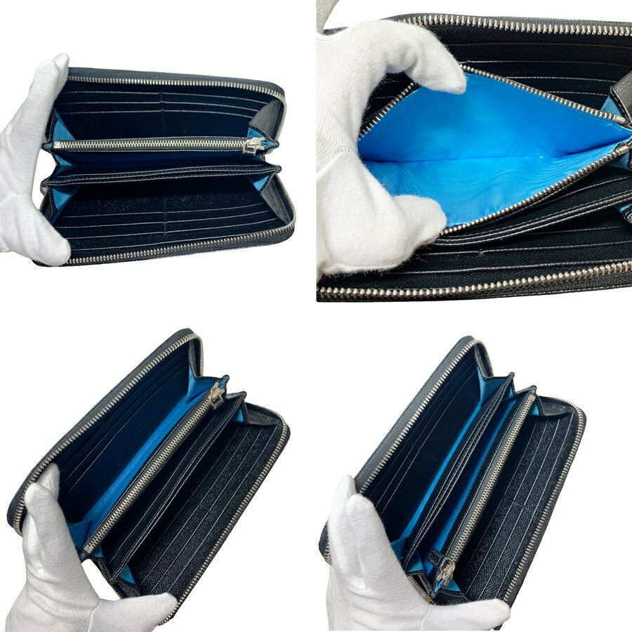 【中古】BVLGARIブルガリ36933ラウンドファスナー財布ウォレット長財布メンズUSED-A質屋かんてい局加古川店A22-0753005