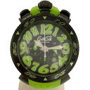 【中古】 GaGaMILANO ガガミラノ マヌアーレ クロノグラフ Ref.6054 腕時計 ウォッチ メンズ 緑 グリーン ラバーベルト クオーツ USED-B 質屋 かんてい局 加古川店 A22-1097 007