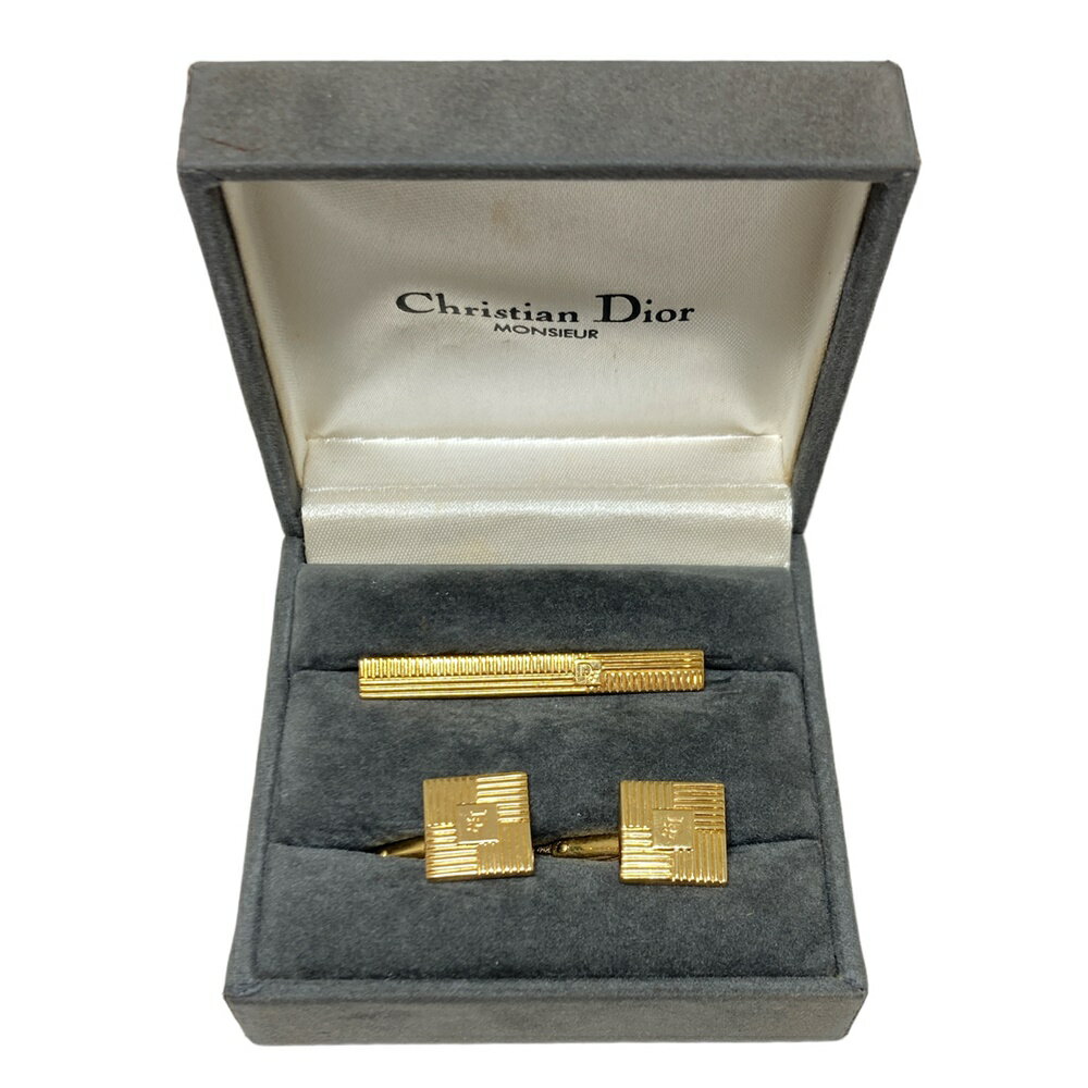 【中古】Christian Dior クリスチャンディオール タイピン・カフスセット メンズ スーツ 小物 USED-B 質屋 かんてい局 加古川店 A22-15..