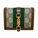 【中古】 GUCCI グッチ 645536 ジャッキー 1961 カードケース ウォレット レザー GGスプリームキャンバス ブラウン シェリーライン 財布 コンパクトウォレット USED-AB 質屋 かんてい局加古川店 A23-0345 007