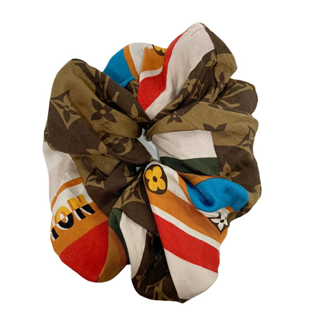 【中古】 LOUIS VUITTON ルイヴィトン M77562 シュシュ トロシューヘアゴム シルク マルチカラー レディース ヘアアクセサリー USED-A...