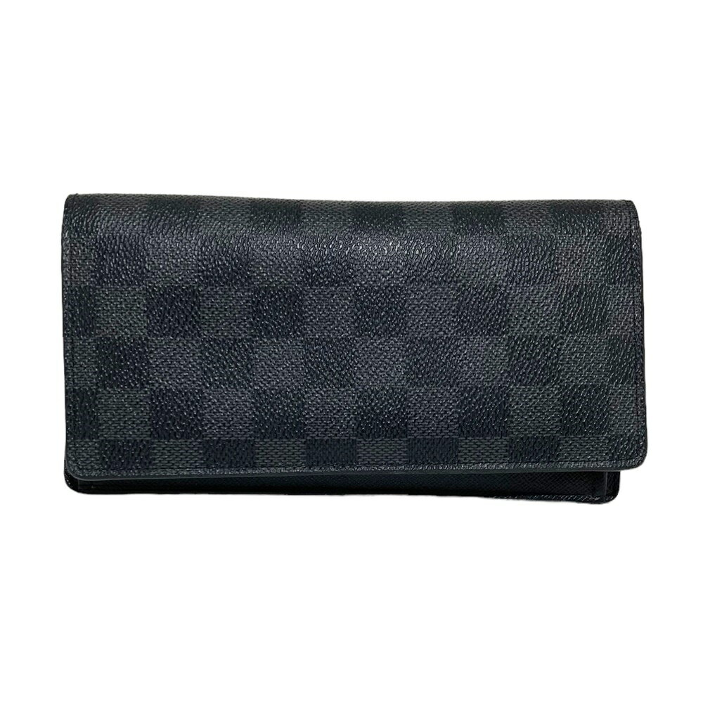 【中古】 LOUIS VUITTON ルイヴィトン N62665 ポルトフォイユ ブラザ ダミエグラフィット PVCレザー ブラック グレー メンズ 長財布 ロングウォレット USED-BC 質屋 かんてい局加古川店 A23-0456 007