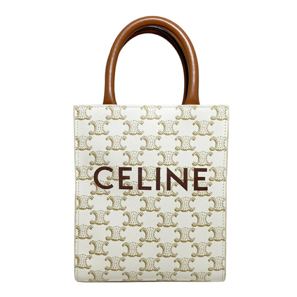 【中古】 CELINE セリーヌ 194372BZK ミニバーティカル カバ トリオンフ キャンバス ハンドバッグ ショルダーバッグ 鞄 かばん USED-AB..