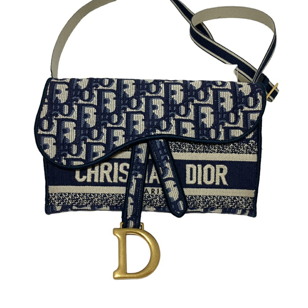 Christian Dior【クリスチャンディオール】S5647CRIW オブリーク サドルスリムポーチ ショルダーバッグ バムバッグ ウエストバッグ 【中古】 USED-A 質屋 かんてい局 加古川店 A23-2255 005