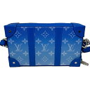 LOUIS VUITTON【ルイヴィトン】M45432 ソフトトランク ウォレット ショルダーバッグ モノグラム・キャンバス カウハイドレザー ブルー ソフトト...