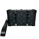 LOUIS VUITTON【ルイヴィトン】M20249 ウォレット・トランク モノグラム エクリプス モノグラムキャンバス、レザー ブラック 手持ち バッグ 鞄...