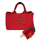 PRADA【プラダ】BN2642 カナパトート ロッソ キャンバス レッド 2WAYバッグ ショルダーバッグ ハンドバッグ 鞄 かばん【中古】 USED-AB 質屋 かんてい局 加古川店 A24-1240 008