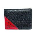 PRADA【プラダ】2M0006 二つ折り財布 レザー ブラック コンパクトウォレット メンズ 【中古】 USED-B 質屋 かんてい局 加古川店 A25-0905 008(4)