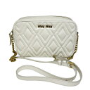 MiuMiu【ミュウミュウ】5BH133 マテラッセチェーンショルダーバッグ レザー ホワイト レディース 【中古】 USED-B 質屋 かんてい局 加古川店 ...