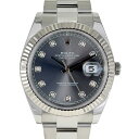 ROLEX 【ロレックス】 126334G デイトジャスト41 10Pダイヤ グレー文字盤 メンズウォッチ 腕時計 自動巻き 機械式時計 デイト表示 パワーリザーブ70時間 100m防水 オーバーホール済み 仕上げ磨き済み 【中古】 USED-SA 質屋 かんてい局 加古川店 A2501509 007