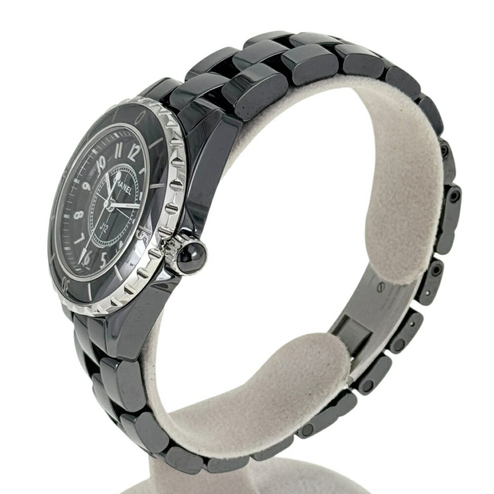 CHANEL 【シャネル】 H0682 J12 クオーツ メンズウォッチ レディースウォッチ ボーイズサイズ 腕時計 電池式 クオーツ時計 ブラックセラミック デイト表示 200m防水 【中古】 USED-AB 質屋 かんてい局 加古川店 A2501531 007