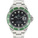 【中古】|ROLEX ロレックス 16610LV サブマリーナ デイト グリーン ブラック V番 メンズ 腕時計